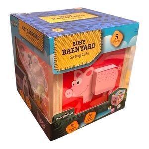 NIB Busy Barnyard Sorting Cube - 18m+